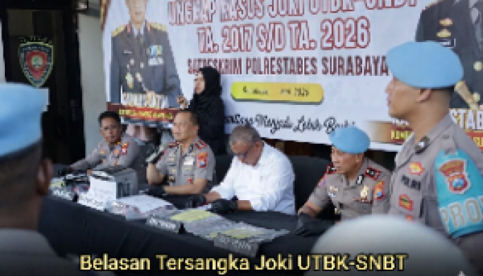 Belasan Tersangka Joki UTBK-SNBT Diamankan Polrestabes Surabaya