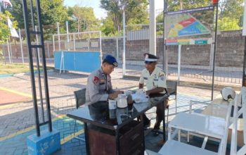 Anggota Satpolairud Giat Patroli Gardu Induk PLN Di Banyuwangi Menghimbau Kepada Petugas Waspada Terhadap Cuaca Ekstrem